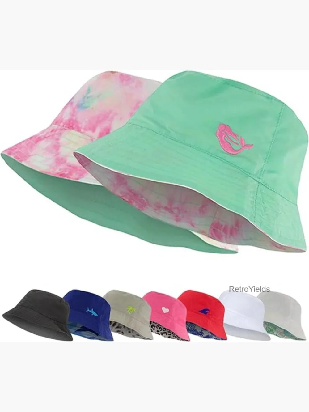 Kids Reversible Bucket Hat UPF 50+ Sun Protection Machine Washable